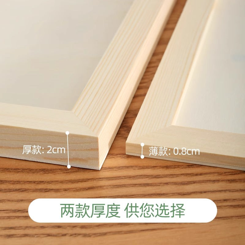 Solid wood clay picture frame mounted wood clay photo frame handmade DIY material wood frame colored clay works display empty frame