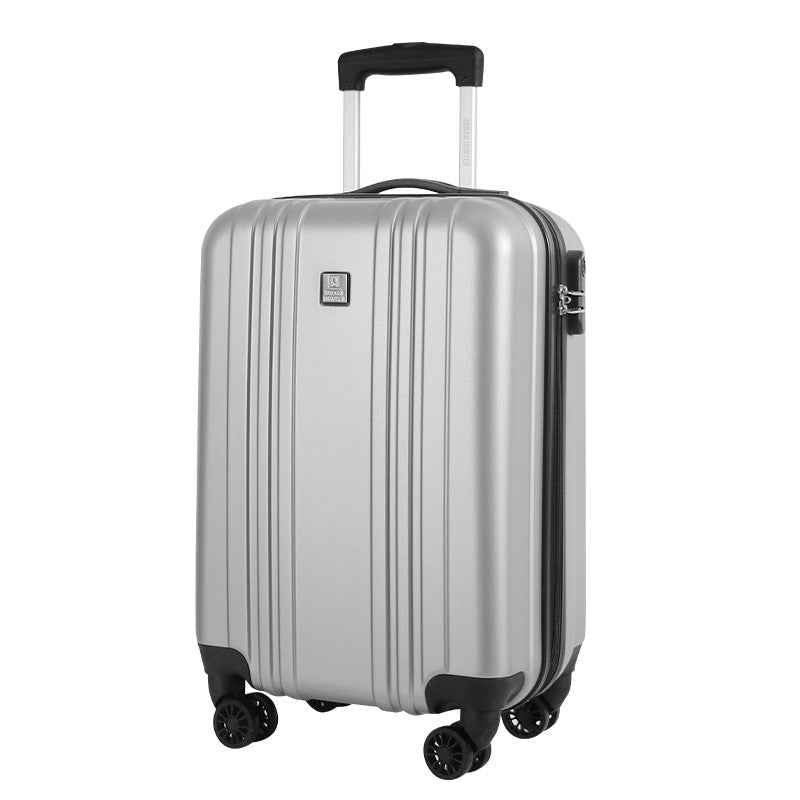 Cross-border hot-selling striped ABS trolley case business travel 20-inch bag, strong waterproof boarding password box wholesale