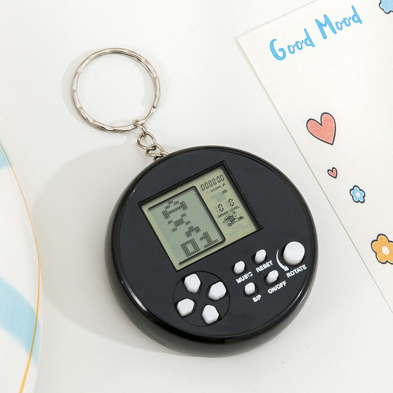 mini handheld game console keychain - tetris electronic game console - handheld console - schoolbag creative ornament