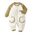 Babibele newborn baby romper - lightweight cotton, quilted, loungewear, onesie, pure cotton, single-button closure baby outfit