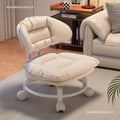 Small stool universal wheel small sofa chair soft package comfortable back chair lazy floor wiping multi-function pulley shoe changing stool