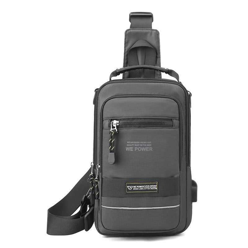 New men's breast bag outdoor function messenger bag European and American trend shoulder bag multi-functional small backpack  special supply