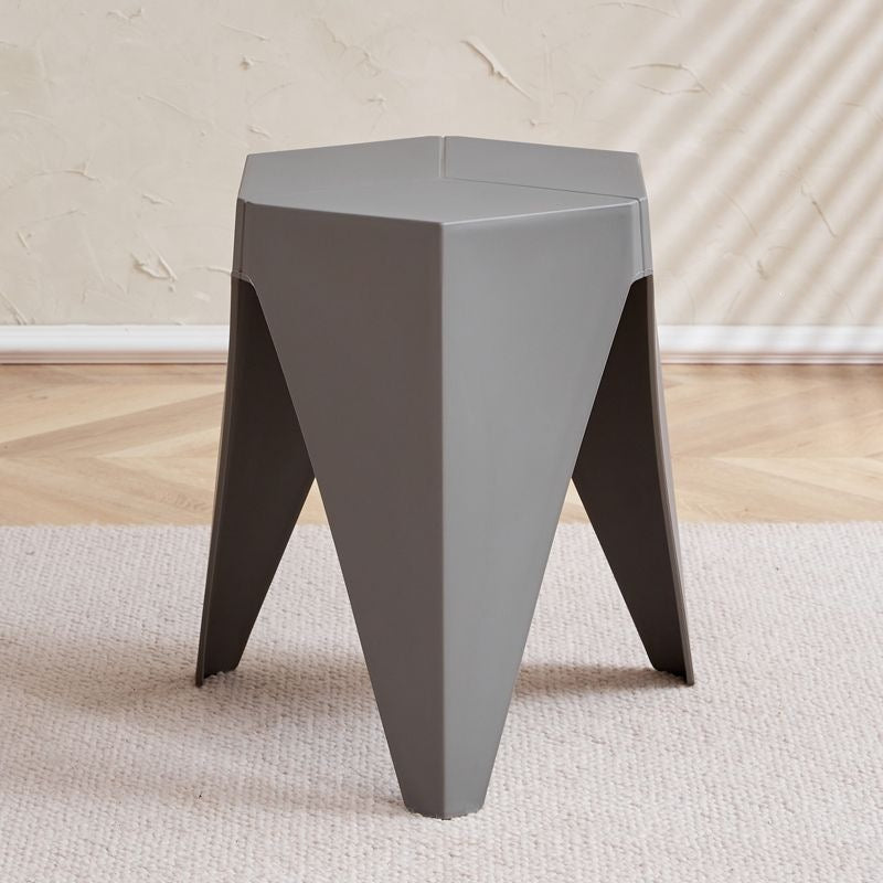 For home plastic stool stackable scandinavianpopular round stool thick rubber stool casual modern dining table chair high stool