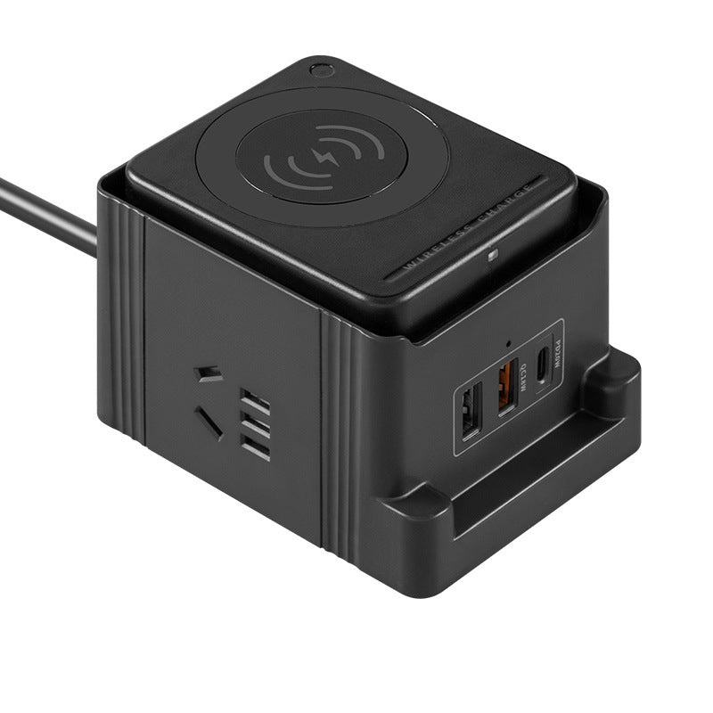 Smart wireless charging usb socket board multifunctional power strip multi-orifice wiring board with long cable multi-position power strip socket