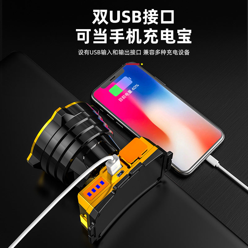 LED headlight strong light long-range rechargeable waterproof super bright head-mounted night fishing light mining light outdoor household flashlight