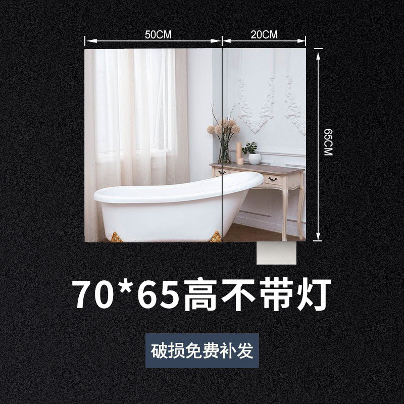 Stainless Steel Bathroom Mirror Cabinet Wall-mounted Toilet Mirror Box Toilet Bathroom Mirror with Shelf Dressing Storage