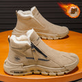 2025 winter new arrival: thickened high-top work boots, snow boots, fleece-lined warm thick-soled non-slip slip-on versatile cotton shoes