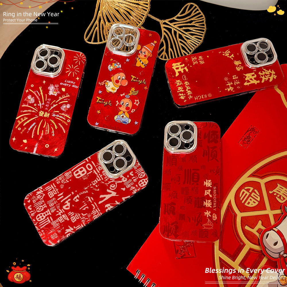 Opporeno15 mobile phone case a93 r17 glitter swirl festive red case oppo reno15 mobile phone case