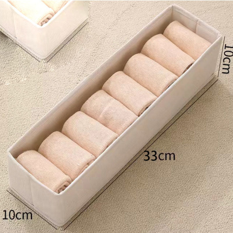 Clothing storage cabinet foldable storage socks underwear removable fabric cotton and linen finishing portable storage box