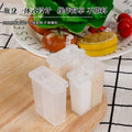 Divided spice jar plastic portable travel spice organizer mini double compartment kitchen spice box cross-border hot seller