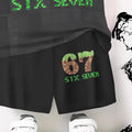"stylish digital 67 print," perfect for summer wear, boys' outdoor sports t-shirt set