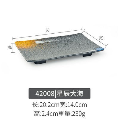 Melamine plate japanese plastic barbecue plate imitation porcelain round flat plate barbecue plate restaurant hot pot tableware dish plate commercial
