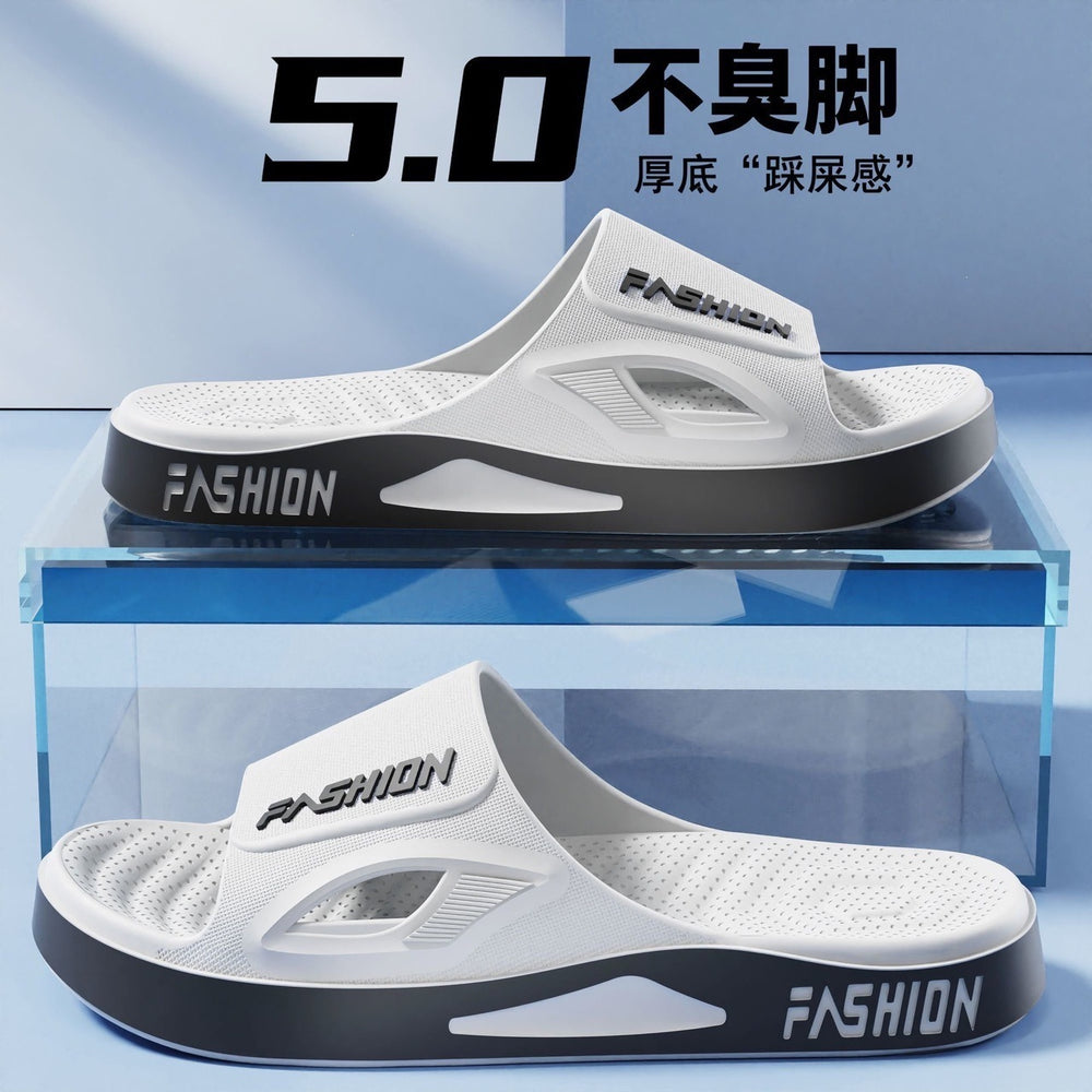New arrival: men's athletic slides - trendy summer sandals for outdoor wear, beach, home, and bath. thick-soled, one-strap design