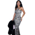 European and american style cross-border streetwear women's fashion leopard print bodycon mini dress with criss-cross straps and sleeveless design