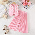 export autumn/winter new arrivals: european and american style girls' suit vest and wide-leg pants set