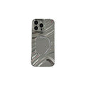 Suitable for apple 16pro wave mirror electroplated mobile phone case iphone12/11 silver all-inclusive anti-fall protective case