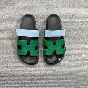 summer new thick-soled sandals & slippers - plus size, one-strap, hook-and-loop closure, color block design, casual outdoor women's shoes - versatile & stylish