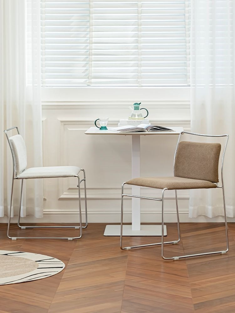 Second-hand style dining chair for home bauhaus small apartment popularclassy study chair cafe soft back chair