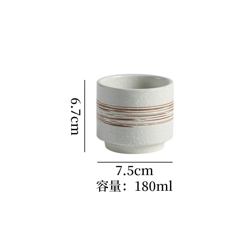 Japanese retro ceramic mug - perfect for office afternoon tea, milk, coffee, or cold beverages - ideal for restaurants and home use