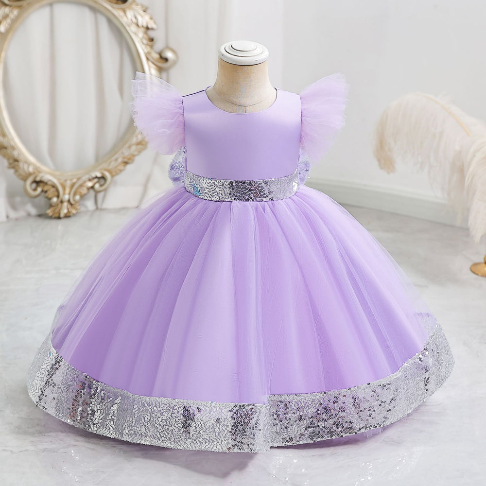 Export ready-made tulle sequinkids dress princess dress baby girl christmas dress baby dress