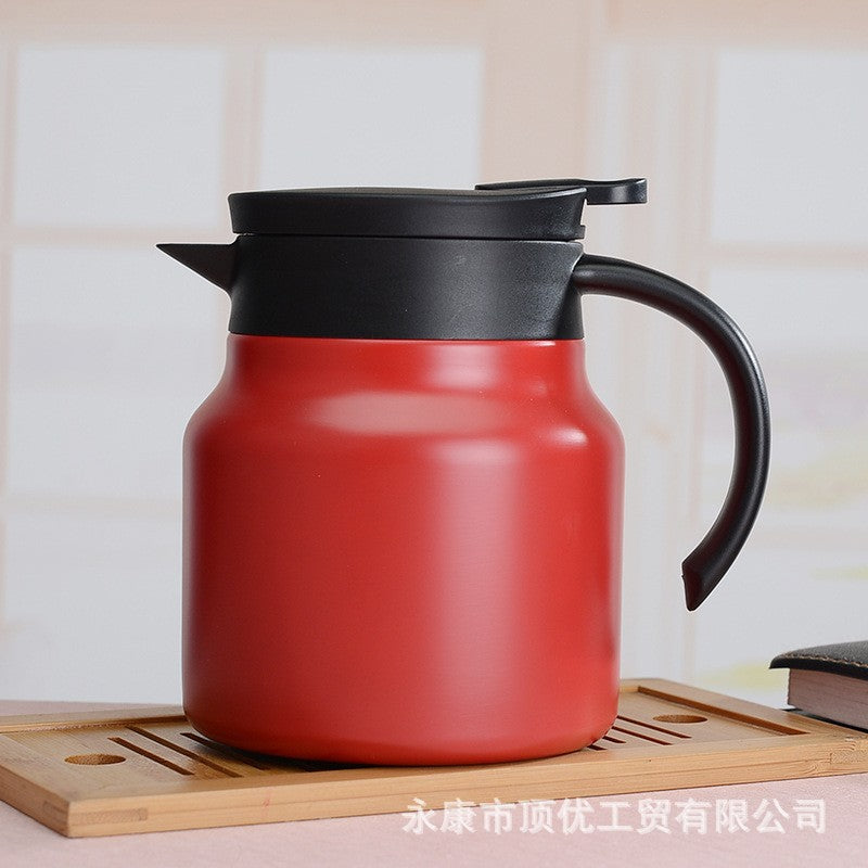 316 high-looking stewing teapot wholesale double-layer vacuum coffee pot extra-long heat preservation white tea stewing pot with engraved logo