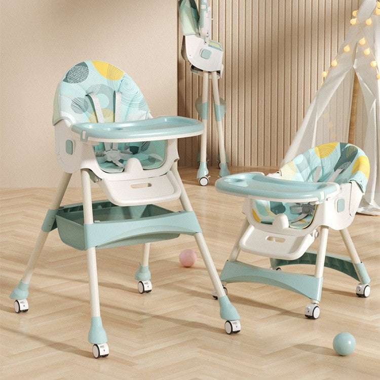 Baby high chair - foldable feeding chair for infants and toddlers - multifunctional dining chair and seat for home use