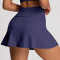 Fashion cross-border sports culottes shortsummer tight high waistfashion tape fitness yoga wear tennis skirt for women