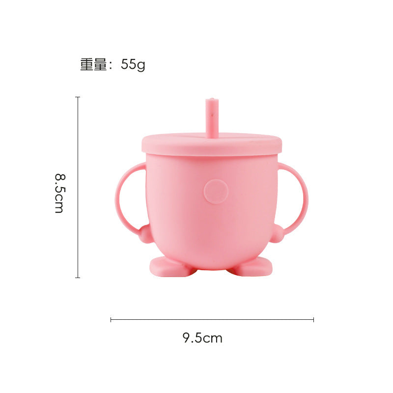 Silicone kids' meal set: baby food training suction bowl, food-grade fork and spoon, feeding utensils for babies