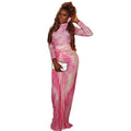 European and american cross-border women's fashion:  autumn new collection - elegant sweet half-high neck long sleeve t-shirt and ruched midi skirt set