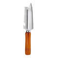 Stainless steel apple peeler with wooden handle - multi-purpose commercial fruit knife, ideal for peeling pineapples, sugarcane, and taro