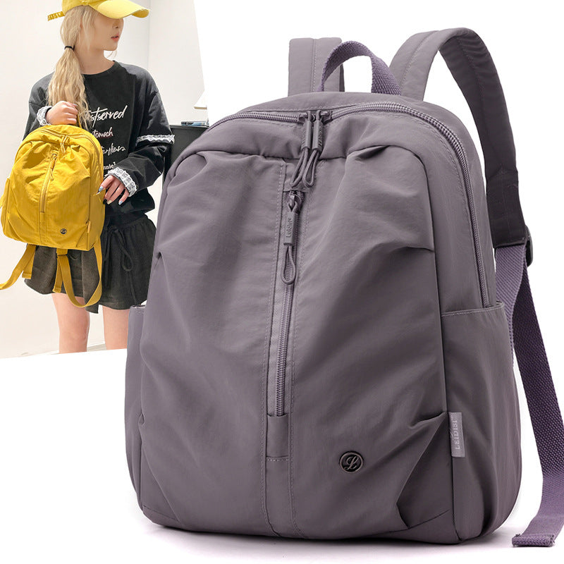Customized Dopamine Travel Lightweight Backpack Women's Leisure Versatile Hiking Backpack Large Capacity Commuter School Bag