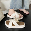 hot-selling 2025 new women's slippers, summer outdoor wear, thick-soled, non-slip, fashionable criss-cross sandals
