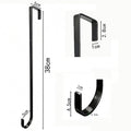 Extended iron s-hook - perfect for christmas, holiday decorations, doorways, home, dorms, and rentals