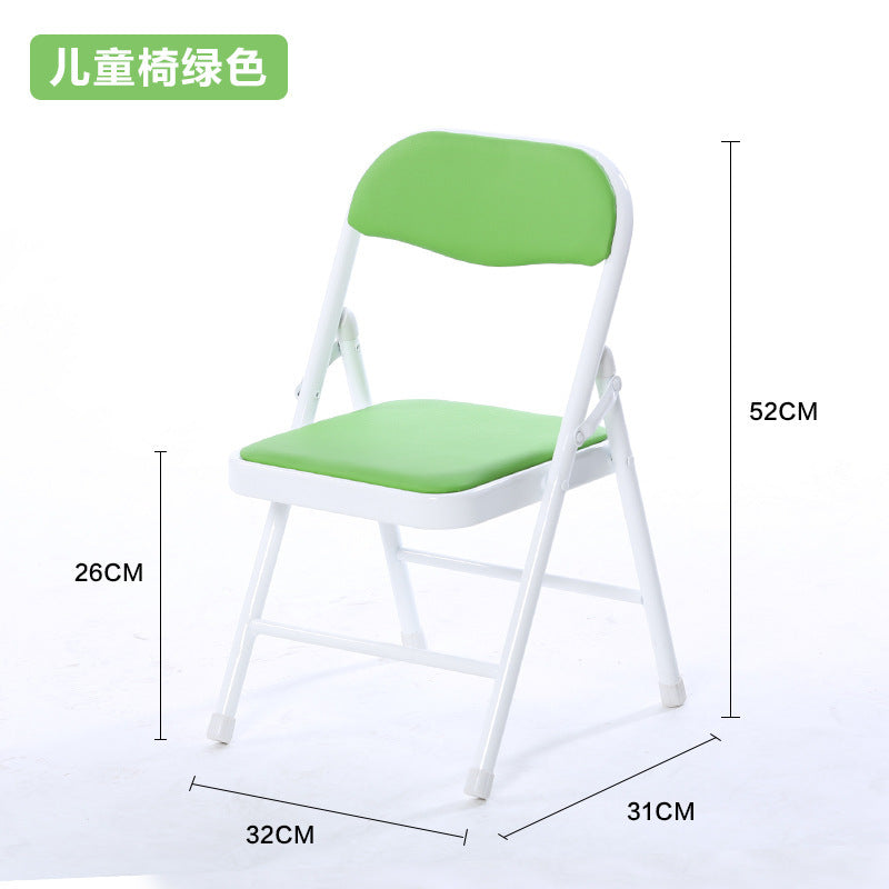 Children's small folding chair Solomon folding stool Children's back chair Kindergarten seat Metal portable chair