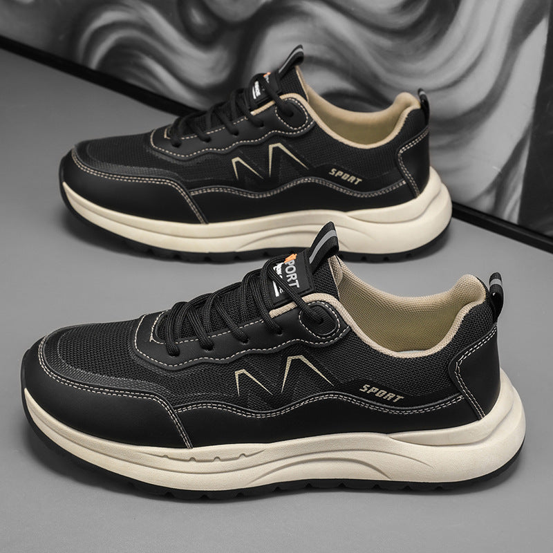2026 spring trendy new mesh breathable non-slip athletic casual shoes versatile lightweight thick-soled running sneakers