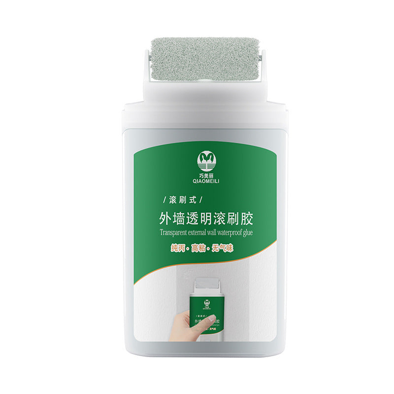 External wall transparent waterproof roller glue household bathroom interior and exterior wall waterproof coating acrylic pure acrylic waterproof material