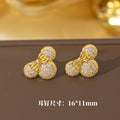 Er-19 gold stud earrings