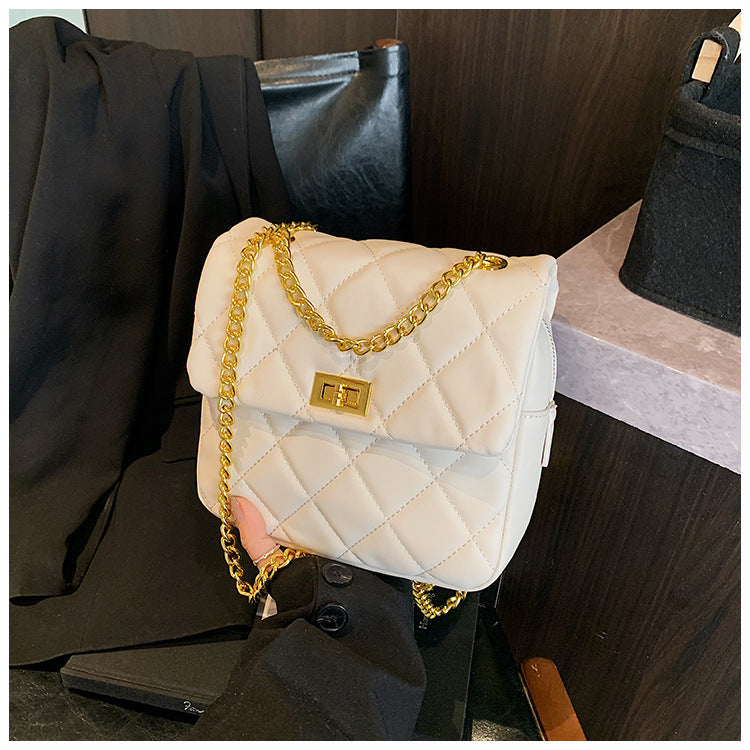 Cross-border diamond chain small bag women's 2025 summer new fashion and leisure foreign style shoulder bag backpack
