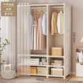 Wardrobe combination assemble bedroom simple wardrobe hanging clothes rack simple assembly storage cabinet wardrobe for rental