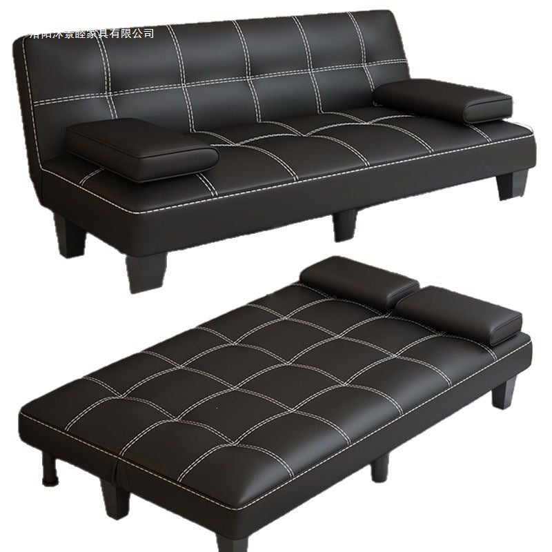 Foldable easy lazy sofa rental house living room apartment small apartment office double seater dual-purpose sofa bed