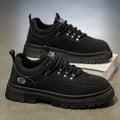 Men's spring 2025 new outdoor work boots: black british style martin boots for work, casual, and labor protection