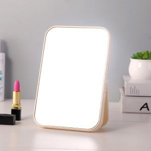 High-definition makeup mirror - desktop plastic vanity mirror - princess style beauty mirror with storage - stackable square design - ideal for home and travel