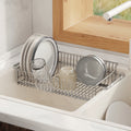 Retractable kitchen 304 stainless steel sink drain basket drain rack basin in basin wash basin sink dish rack