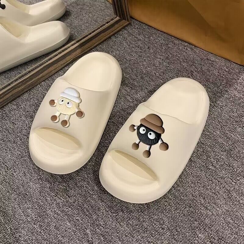 2024new arrivalthick soleeva fortune slippers women's outwear cartoonthick sole home indoor couple stepping on shit men