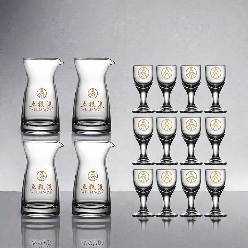 New chinoiserie gift box suit white wine glass wine set suit liquor glass glass wine jug small wine glass wine dispenser