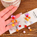 Summer color dopamine star tassel earrings - unique design, sweet & long dangle earrings - new for 2026