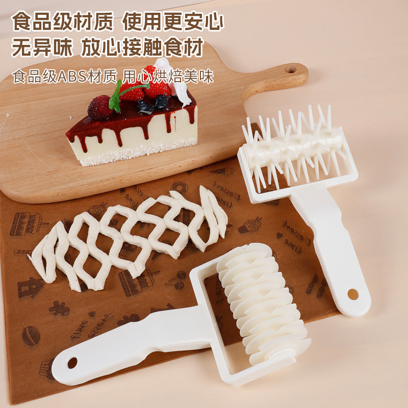 Large plastic mesh knife dough roller knife pizza pizza roller knife creative baking tool