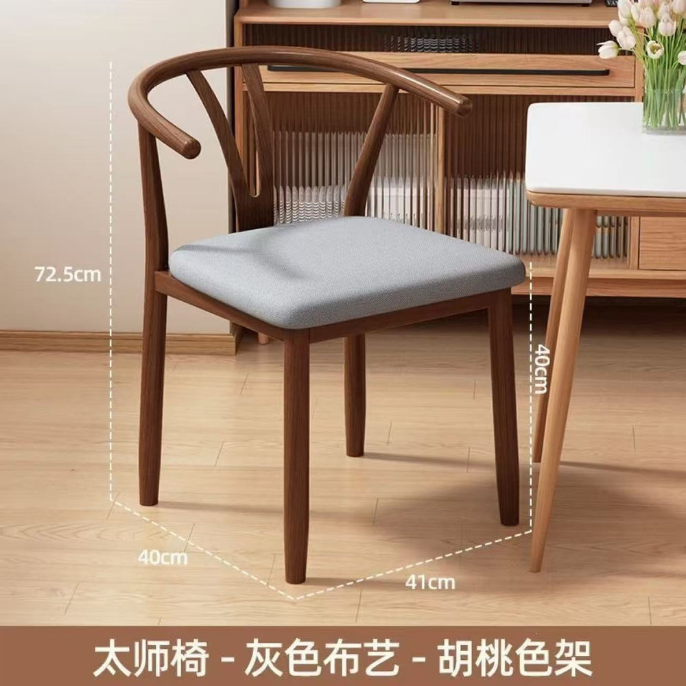 Taishi chair back chair for home dining chair modern casual commercial dining table horn restaurant stool backrest iron tea chair