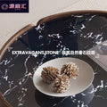 Italian small apartment modern living room casual round petals classy walnut combination for home solid wood slate coffee table