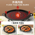 Personalized wholesale medical stone round baking dish outdoor camping style barbecue plate commercial barbecue plate multifunctional frying plate